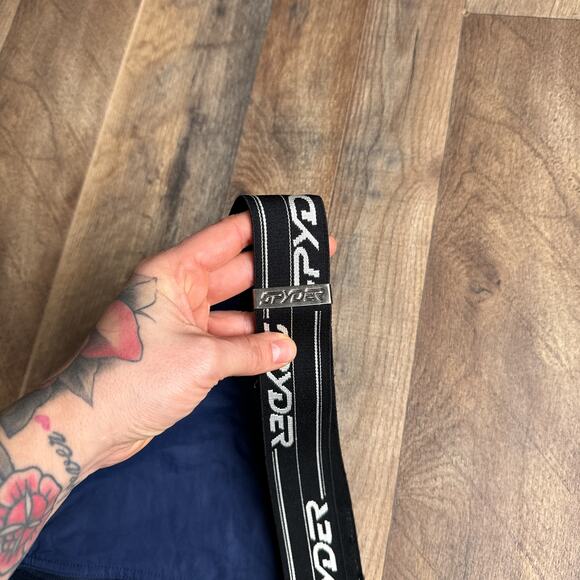 Vintage Spyder Snow Pants Bib Girls Size 20 Blue Skiing Winter Windbreaker‎ 3763 - Picture 4 of 16